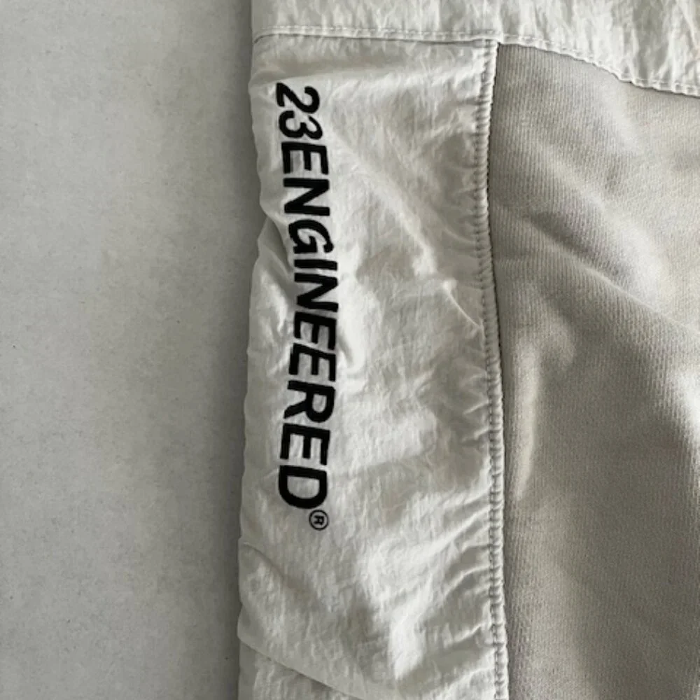 Jordan Light Gray and White Jogger Sweatpants